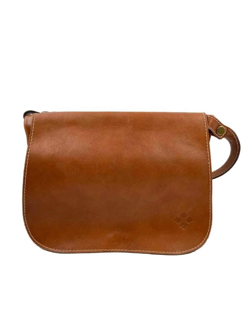 PATRICIA NASH Caramel Leather POSITANO SADDLE BAG Crossbody Purse